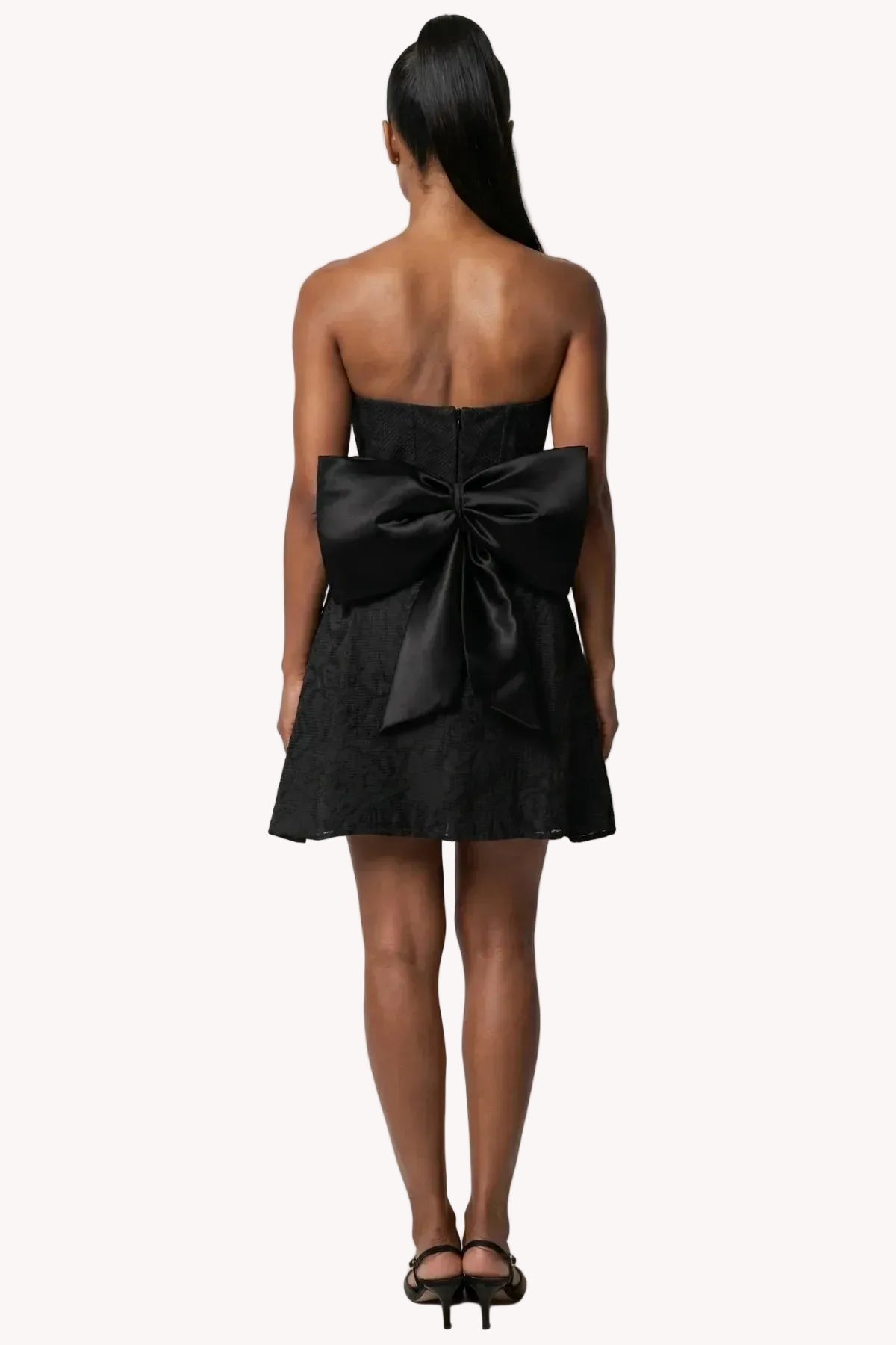 Melisa Strapless Corset Mini Dress – Black