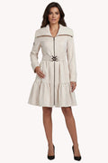 Iris Short Tailored Coat – Beige