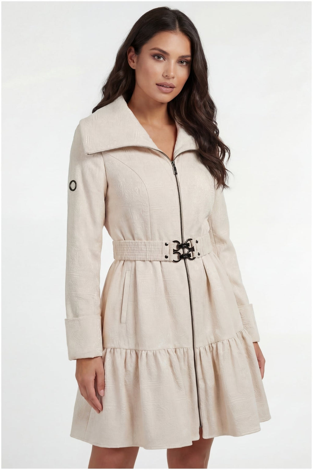 Iris Short Tailored Coat – Beige