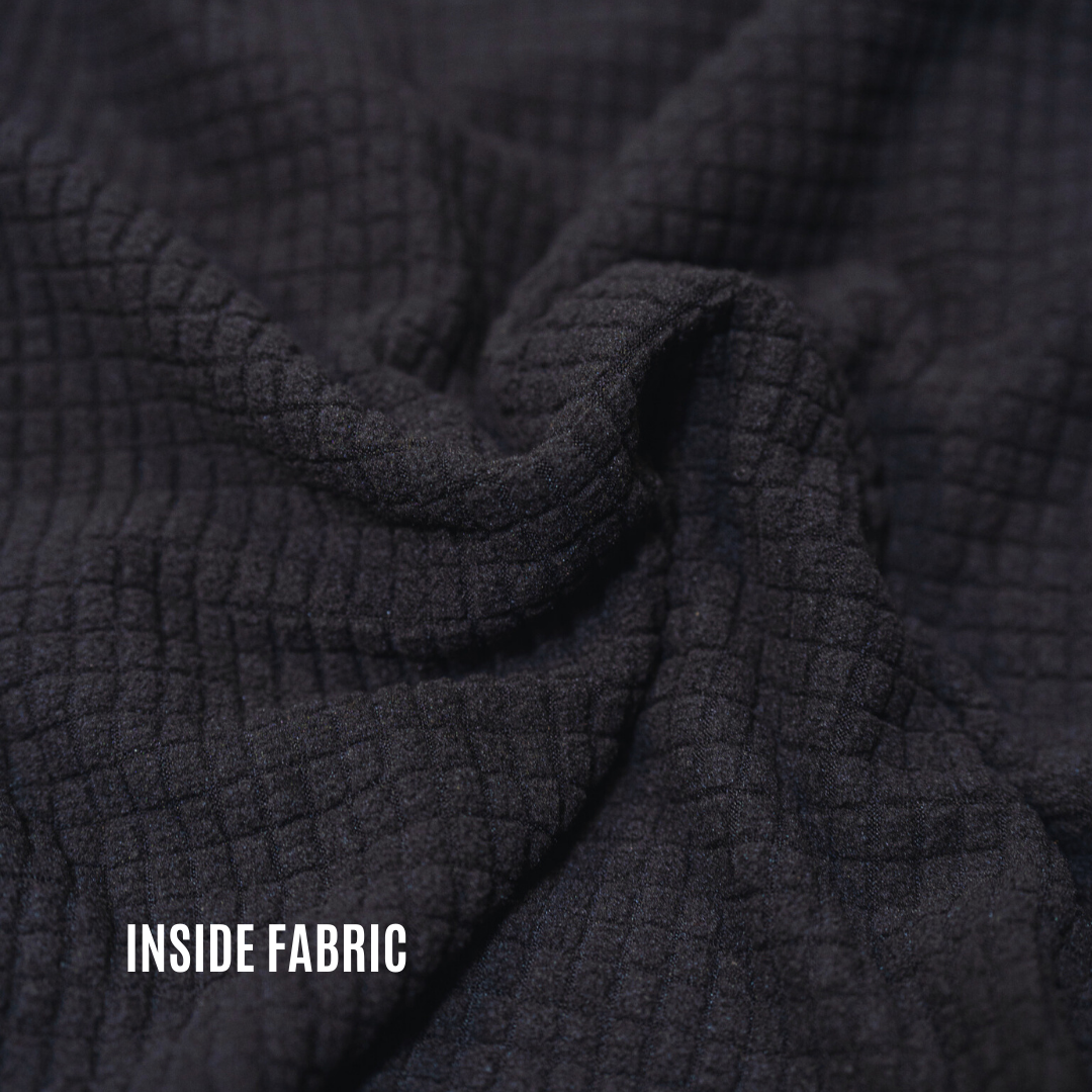 Waffle-Knit Quarter-Zip Hoodie