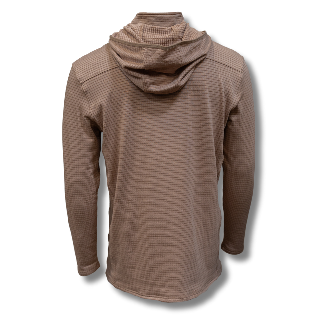 Waffle-Knit Quarter-Zip Hoodie