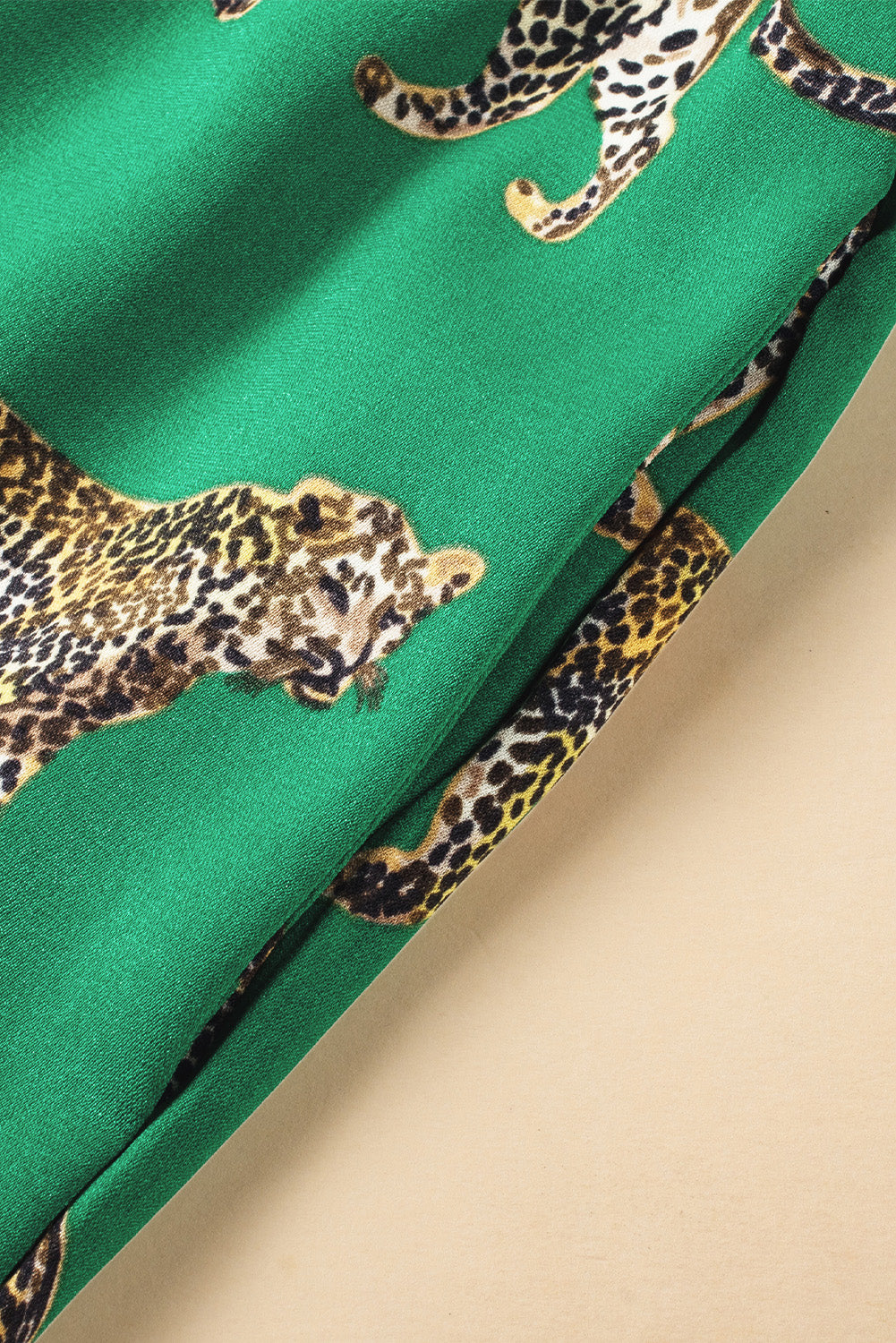 Cheetah Print Shirt & Pants Pajama Set – Green