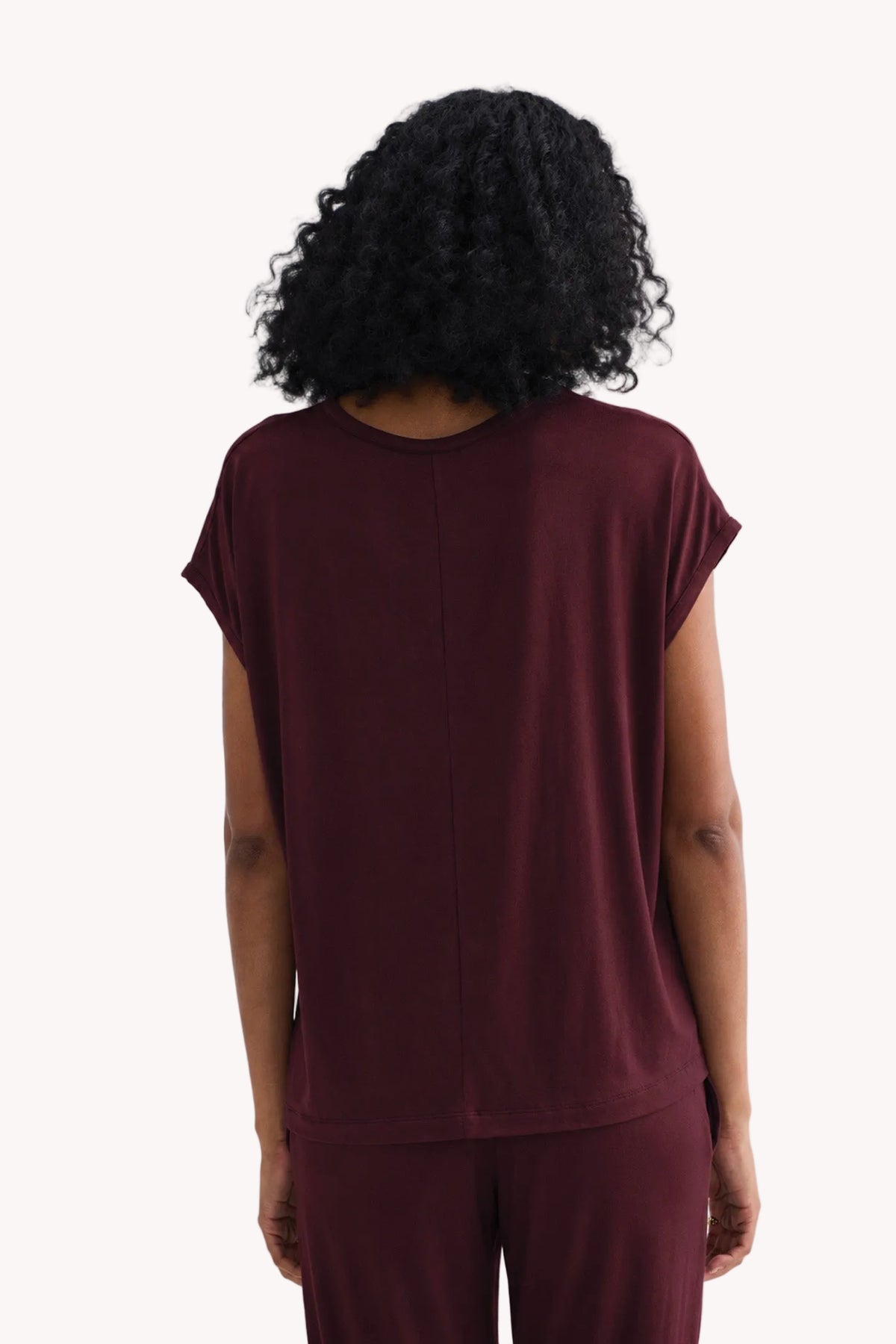 Relaxed Modal Tee – Midnight Merlot