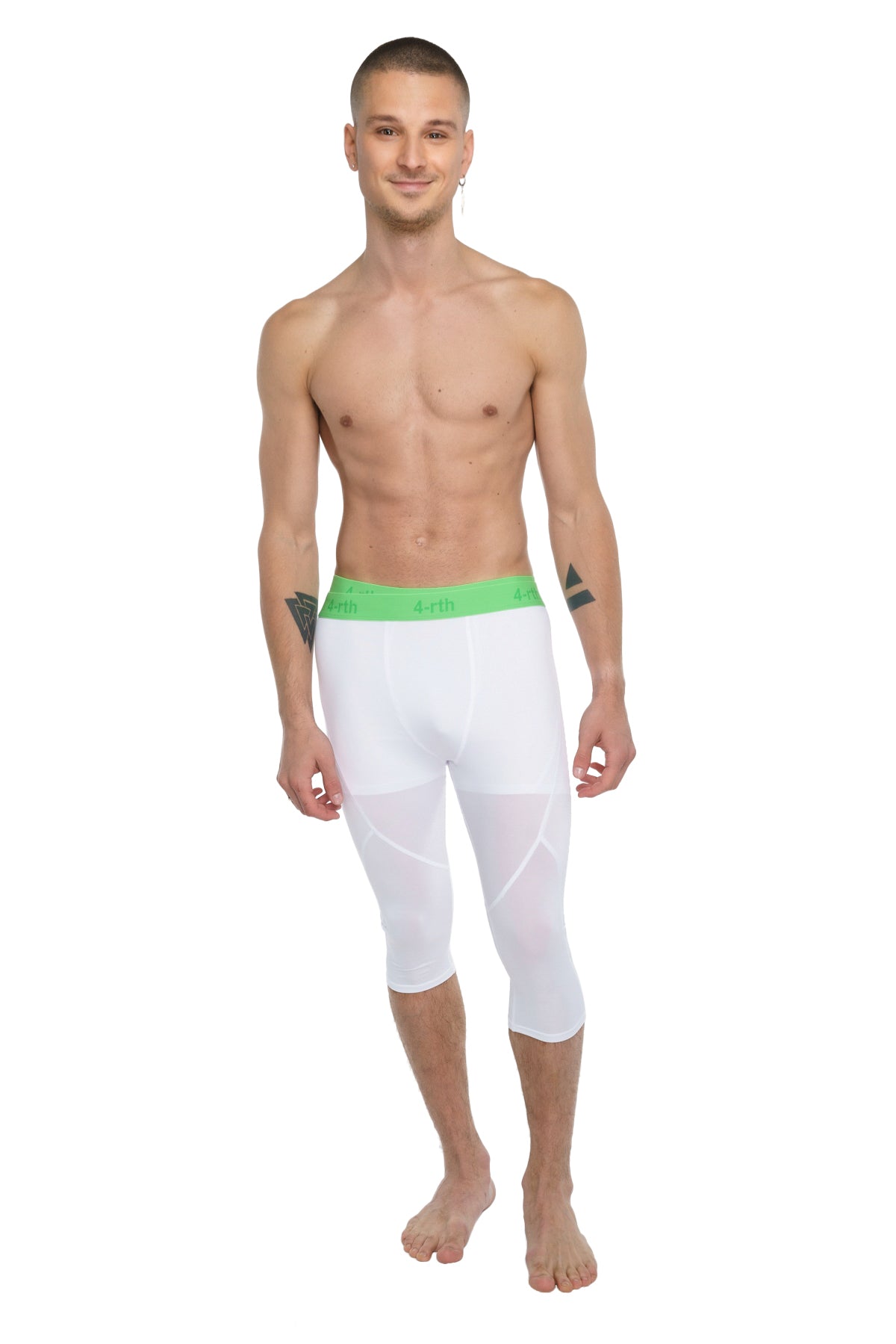 3/4 Performance Yoga Leggings – Arctic White