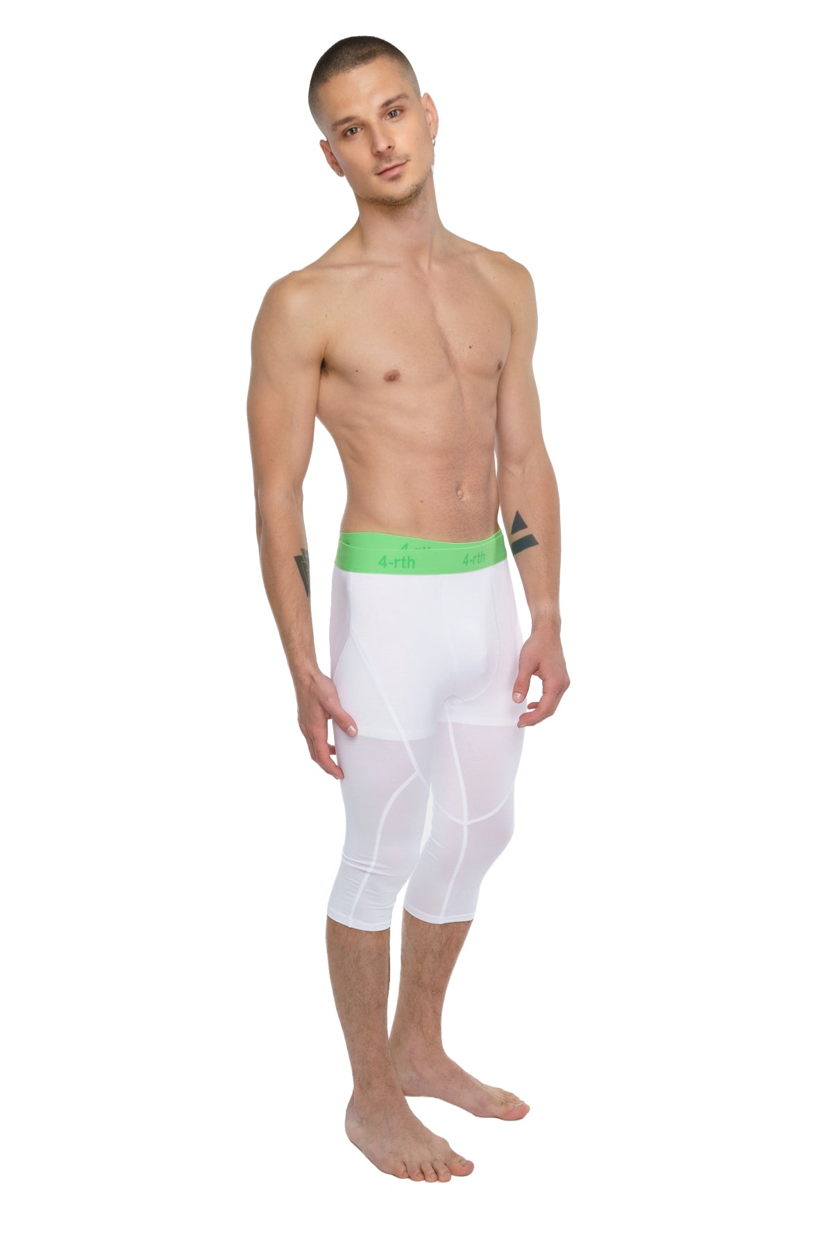 3/4 Performance Yoga Leggings – Arctic White