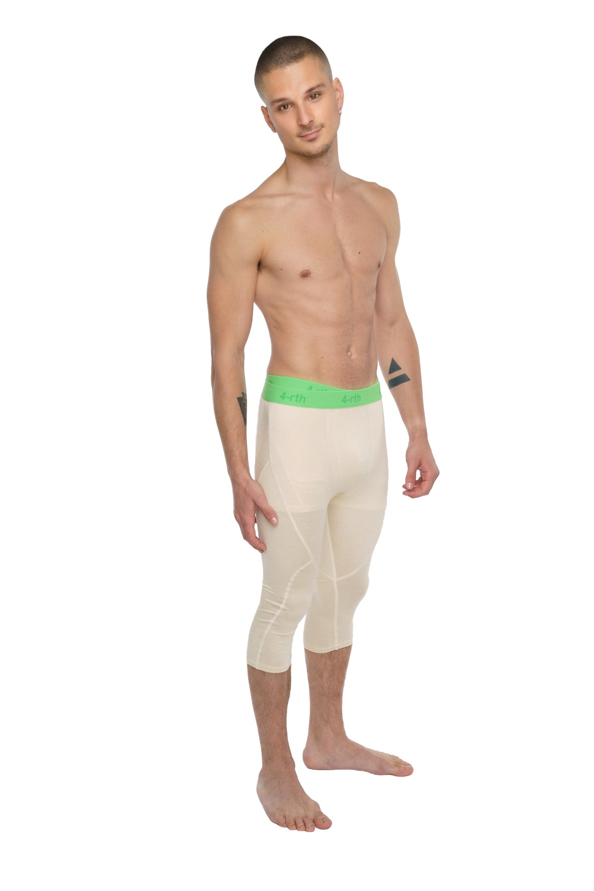 3/4 Performance Yoga Leggings – Sand Beige
