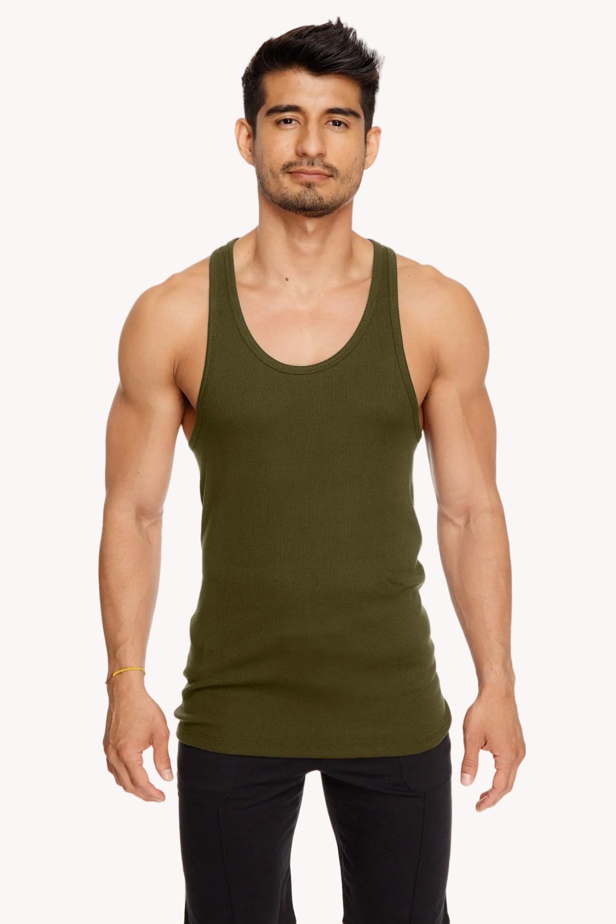 Sustain Rib Tank Top – Army Green