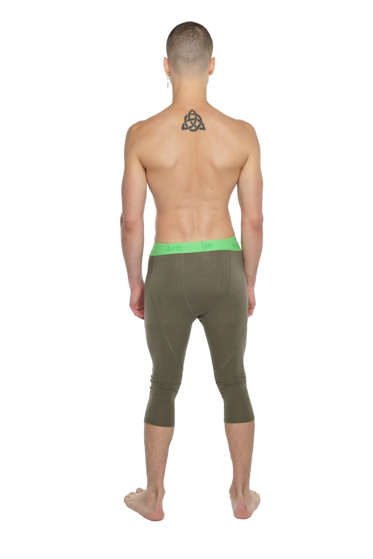 3/4 Performance Yoga Leggings – Olive Green