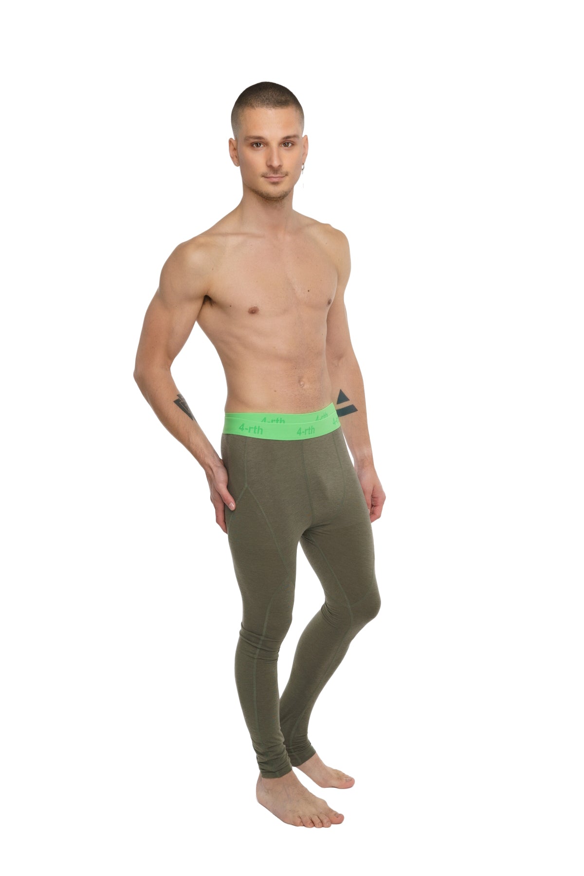 Performance Yoga Leggings – Olive Green