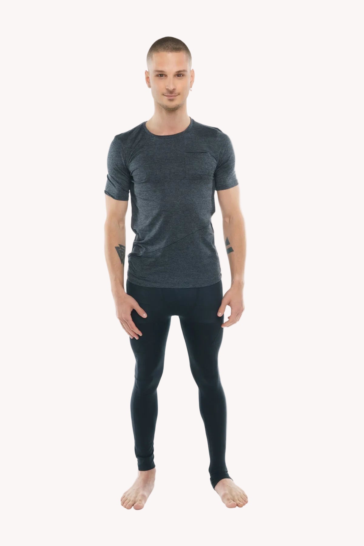 Perfect Pocket Crew-Neck Tee – Charcoal Heather