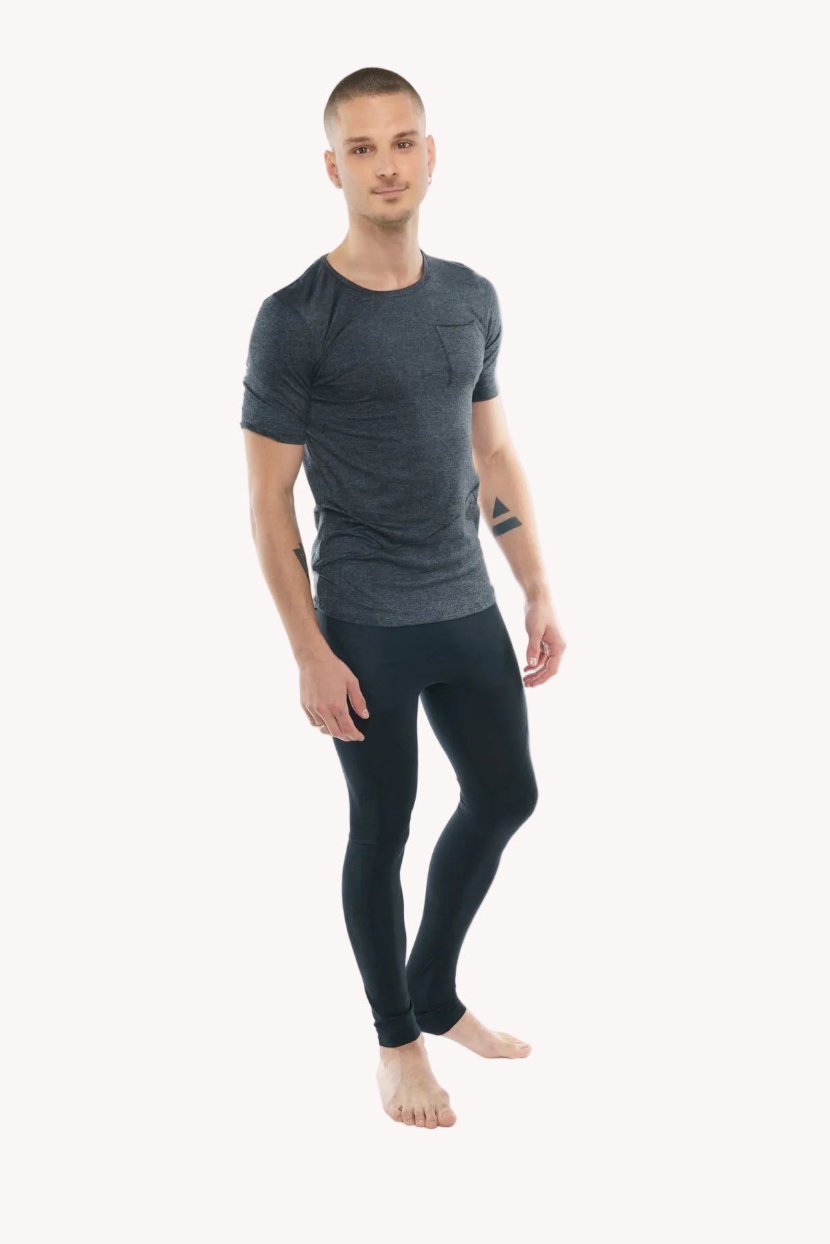 Perfect Pocket Crew-Neck Tee – Charcoal Heather