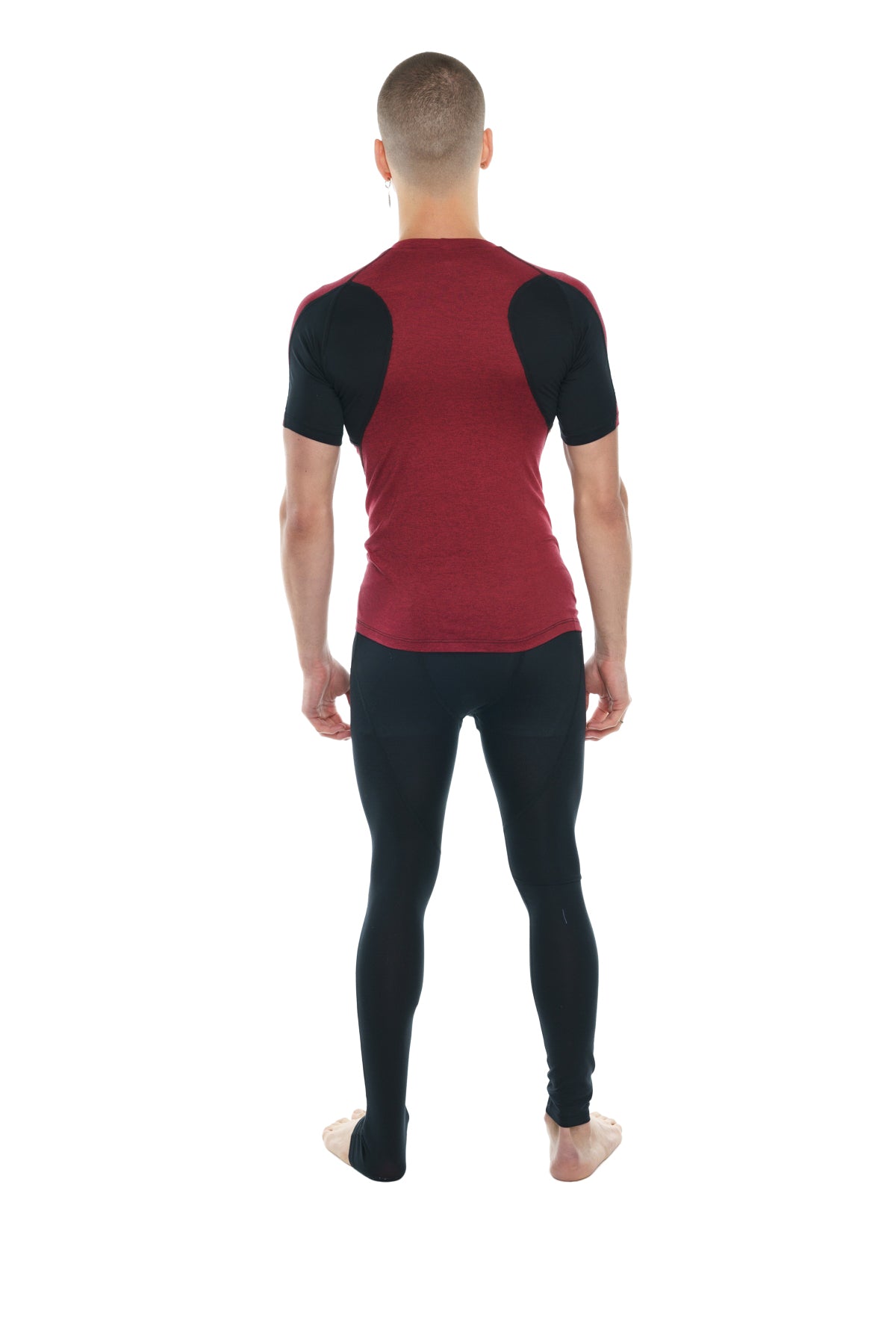Designer Raglan Crew-Neck Tee – Brick with Black Accent
