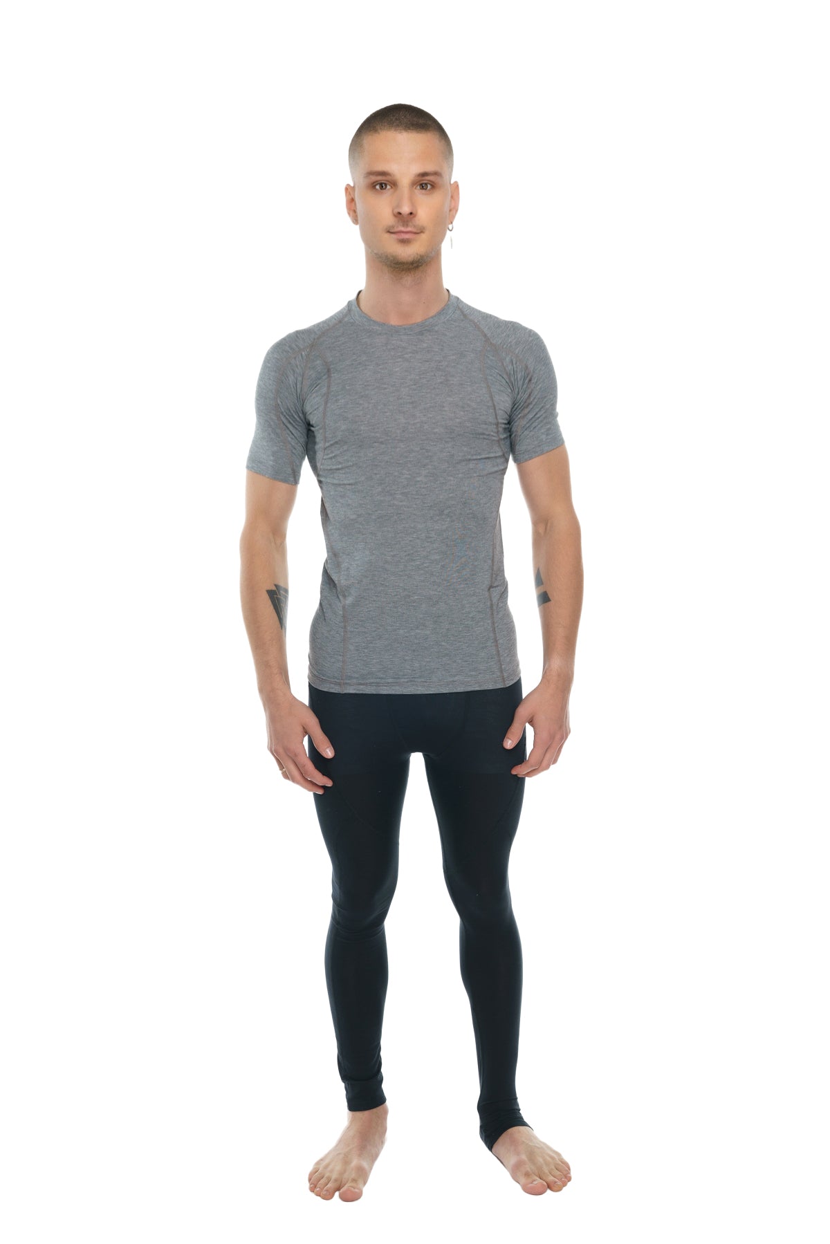 Designer Raglan Crew-Neck Tee – Steel Gray