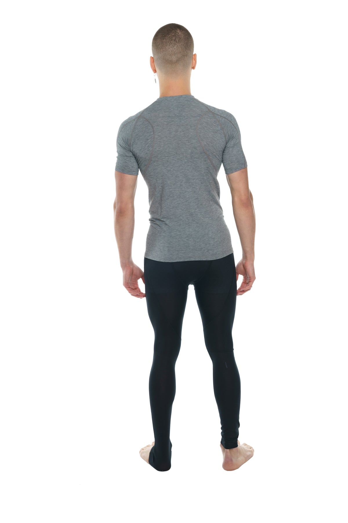 Designer Raglan Crew-Neck Tee – Steel Gray