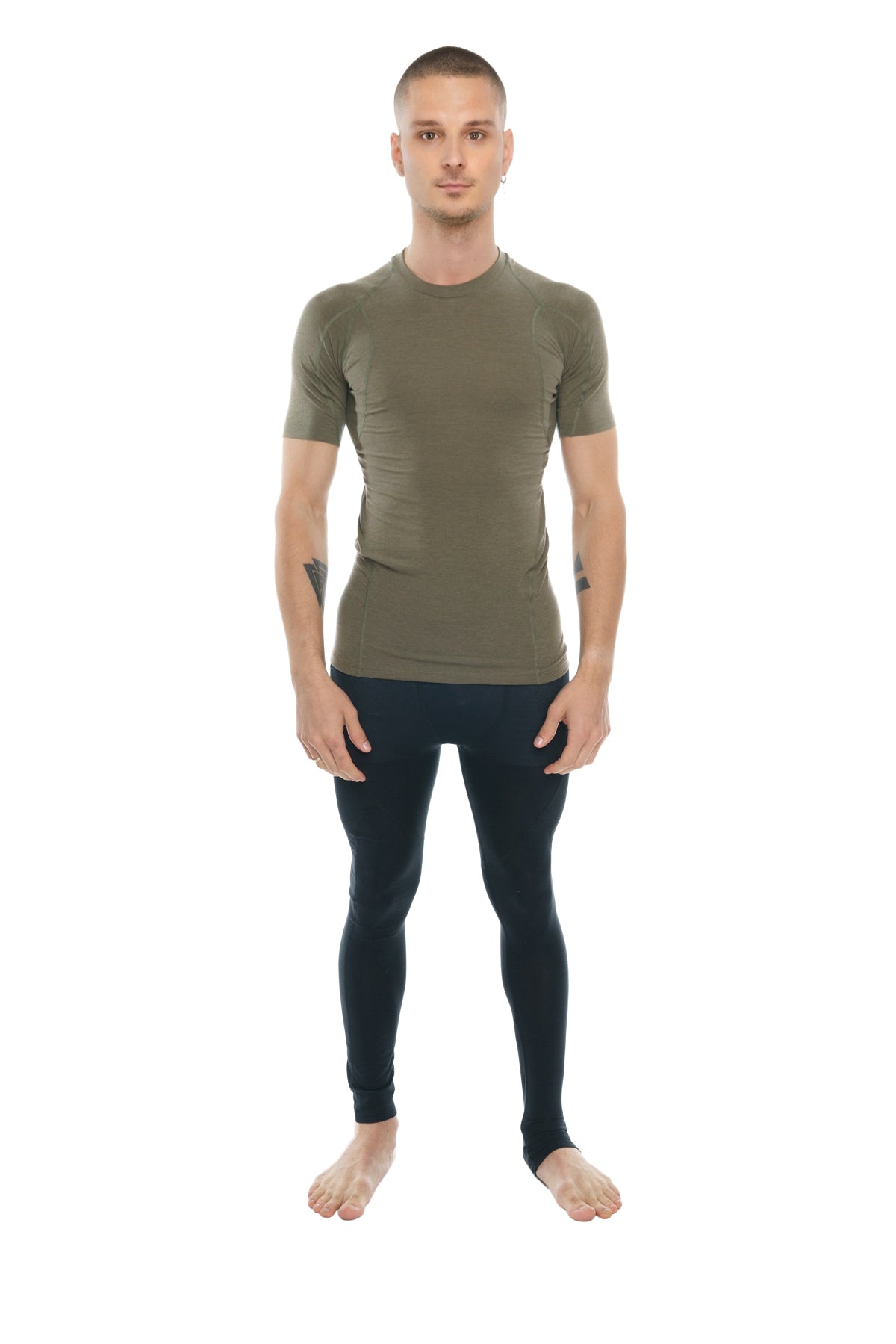 Designer Raglan Crew-Neck Tee – Olive Green