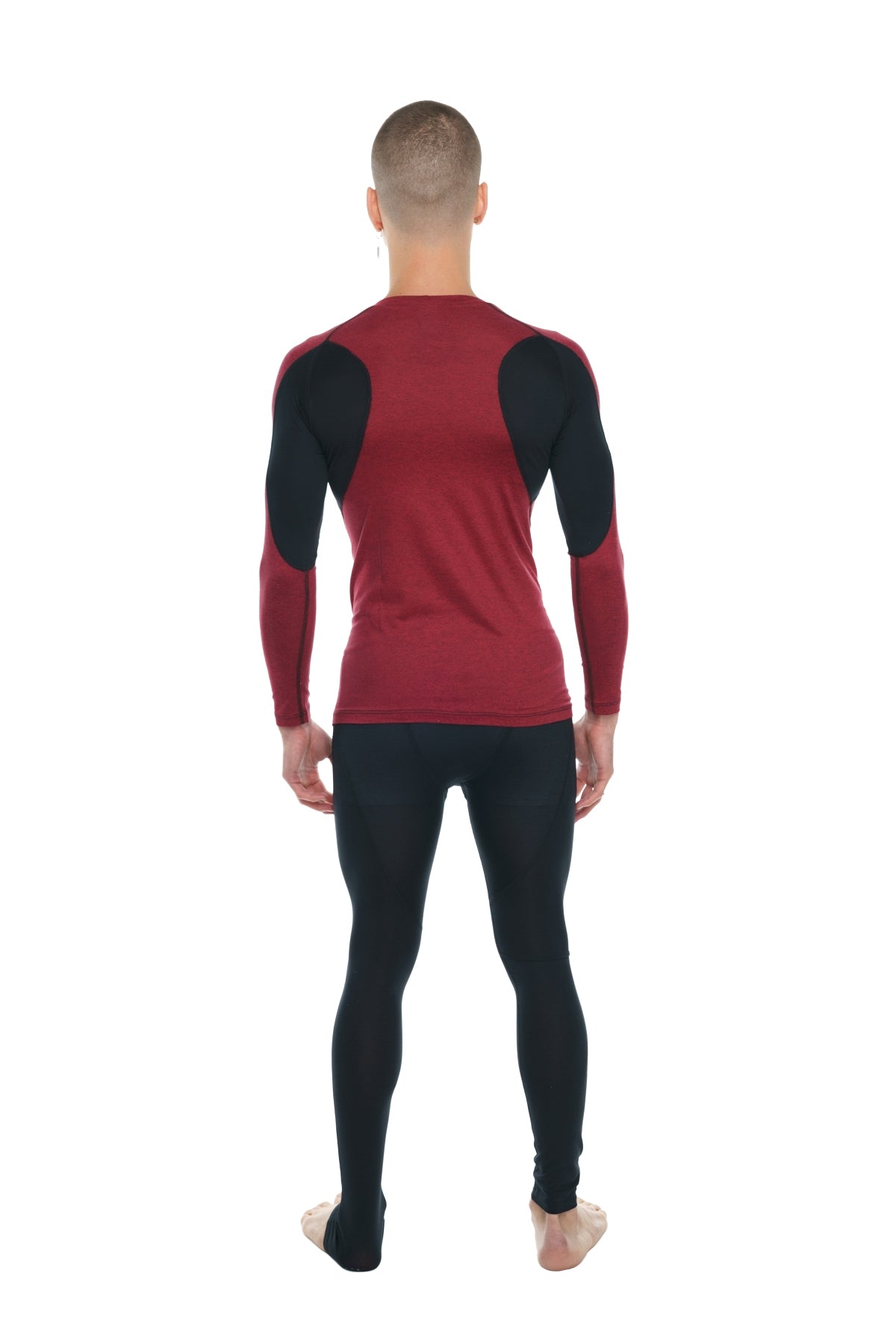 Designer Raglan Long Sleeve Tee – Brick with Black Accent