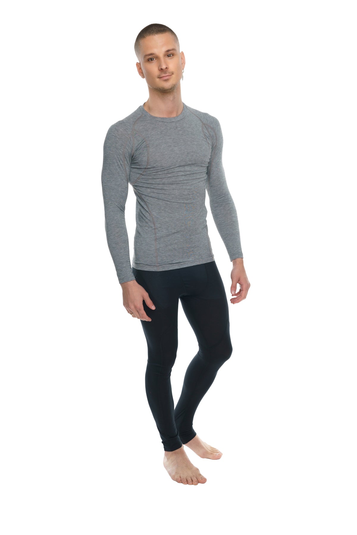 Designer Raglan Long Sleeve Tee – Steel Gray