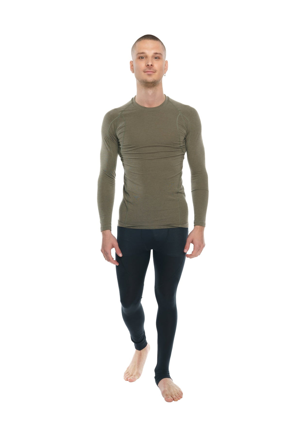 Designer Raglan Long Sleeve Tee – Olive Green