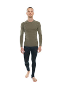 Designer Raglan Long Sleeve Tee – Olive Green