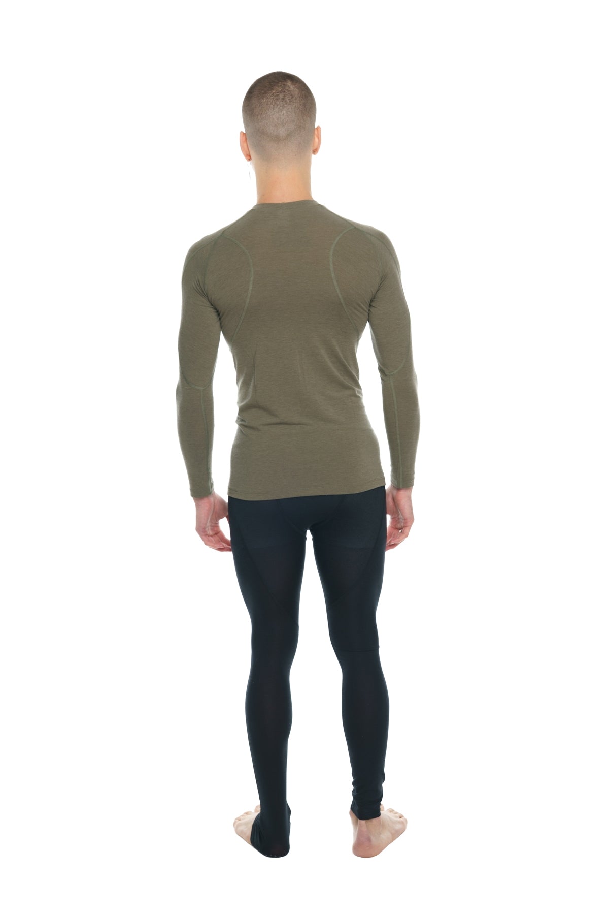 Designer Raglan Long Sleeve Tee – Olive Green