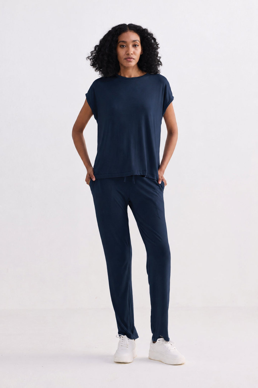 Relaxed Modal Tee – Moonlit Navy