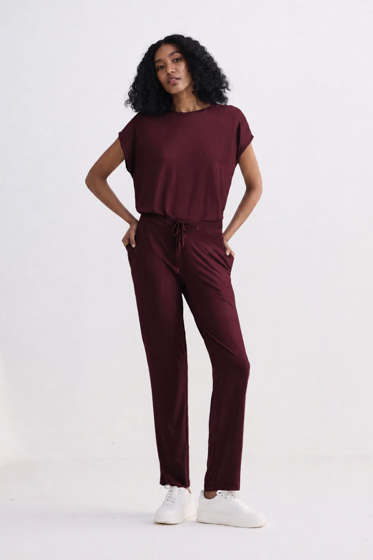 Relaxed Modal Tee – Midnight Merlot