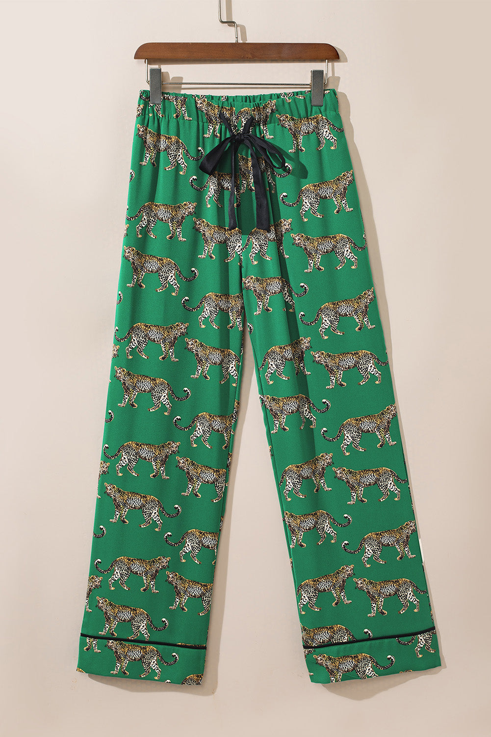 Cheetah Print Shirt & Pants Pajama Set – Green