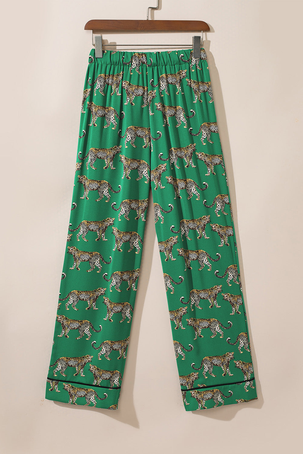 Cheetah Print Shirt & Pants Pajama Set – Green
