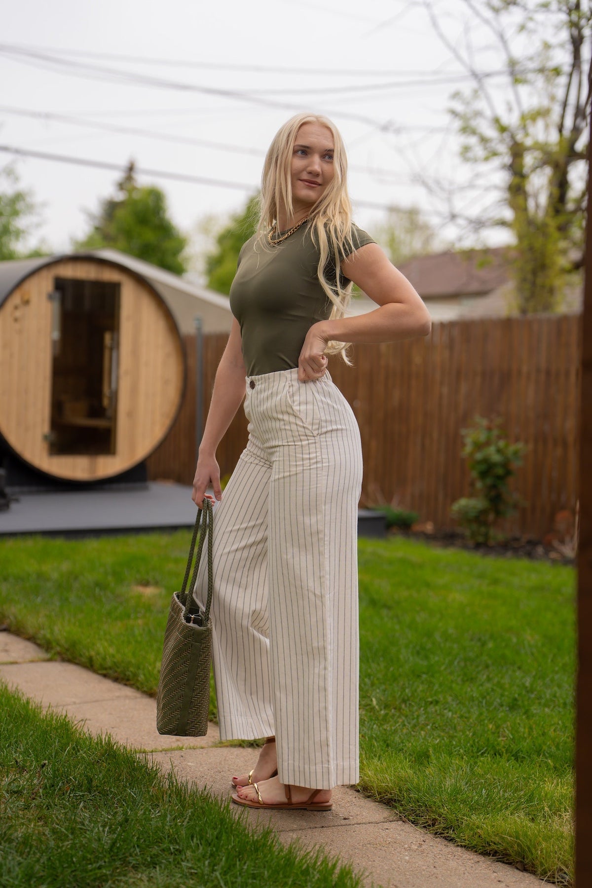 Brushed Commit Long Crop Tee
