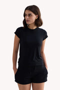 Essential Modal Tee & Shorts Set – Black