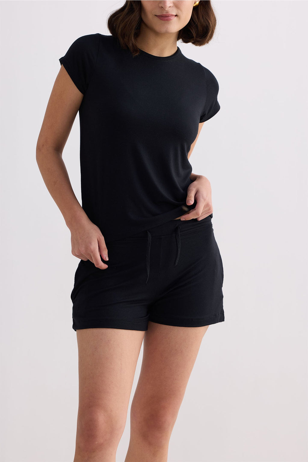 Essential Modal Crew Tee – Black