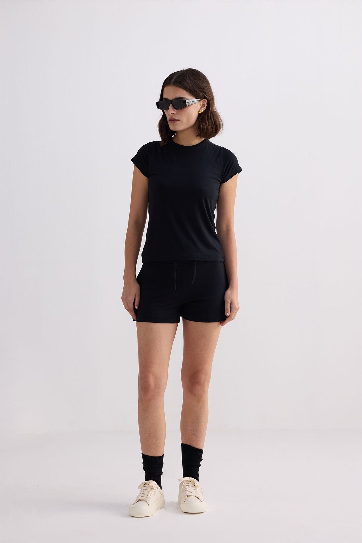 Essential Modal Crew Tee – Black