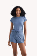 Essential Modal Tee & Shorts Set – Blue