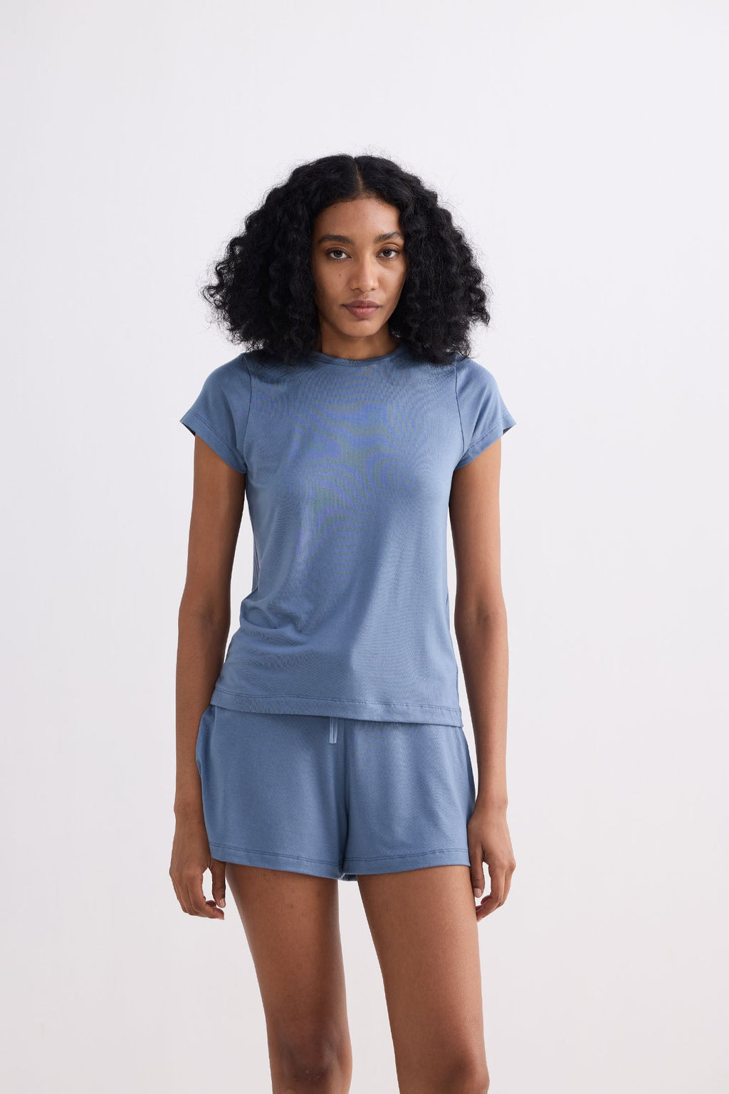 Essential Modal Crew Tee – Blue
