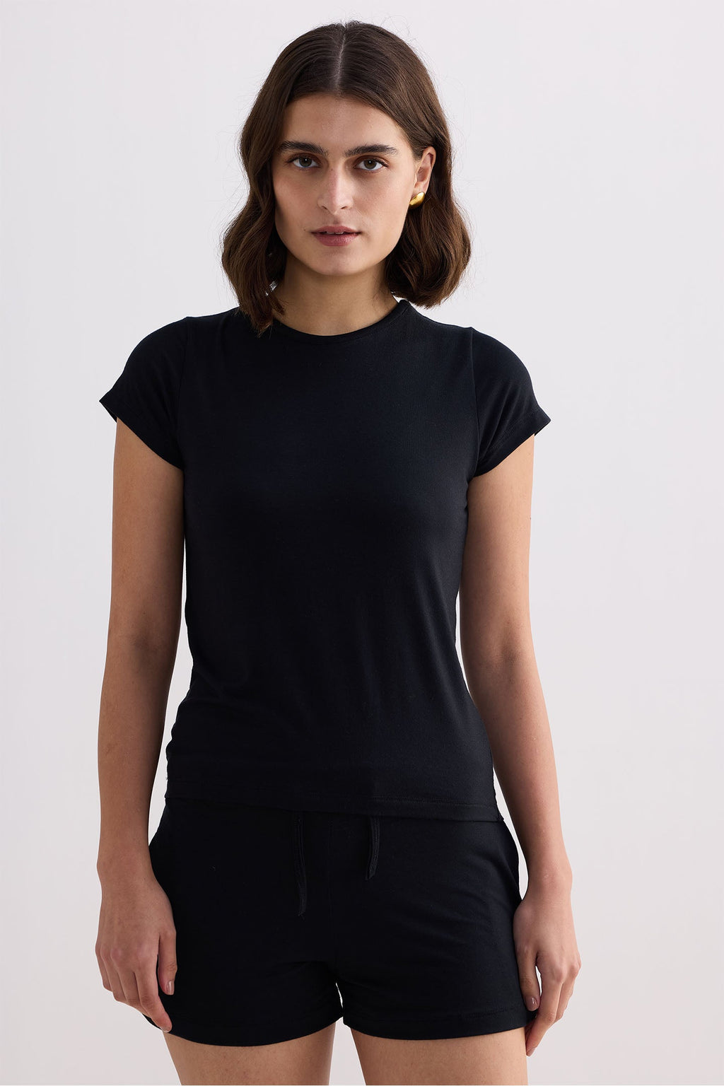 Essential Modal Knit Shorts – Black