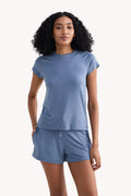 Essential Modal Knit Shorts – Blue