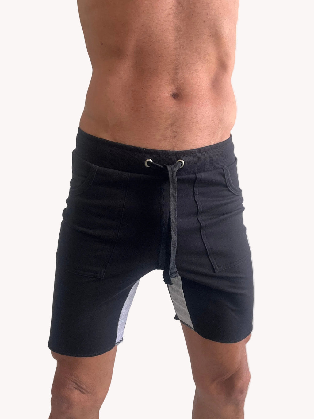 Ultra-Flex Yoga Shorts – Black with Charcoal & Gray