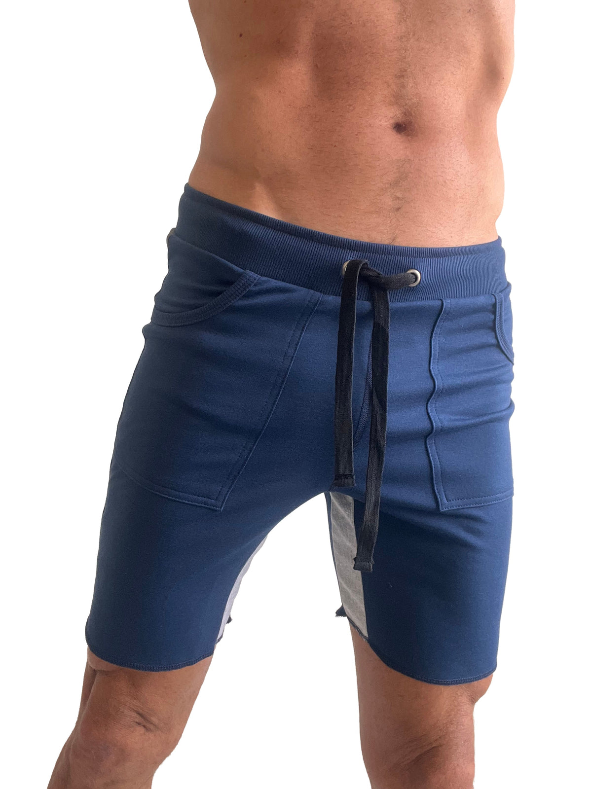 Ultra-Flex Yoga Shorts – Royal with Charcoal & Gray