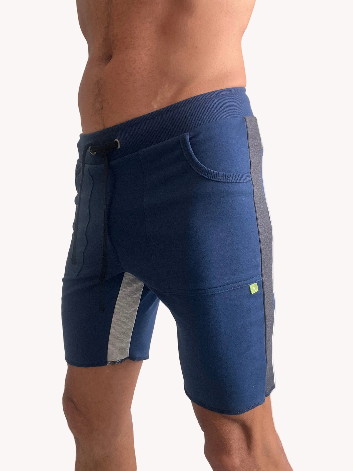 Ultra-Flex Yoga Shorts – Royal with Charcoal & Gray