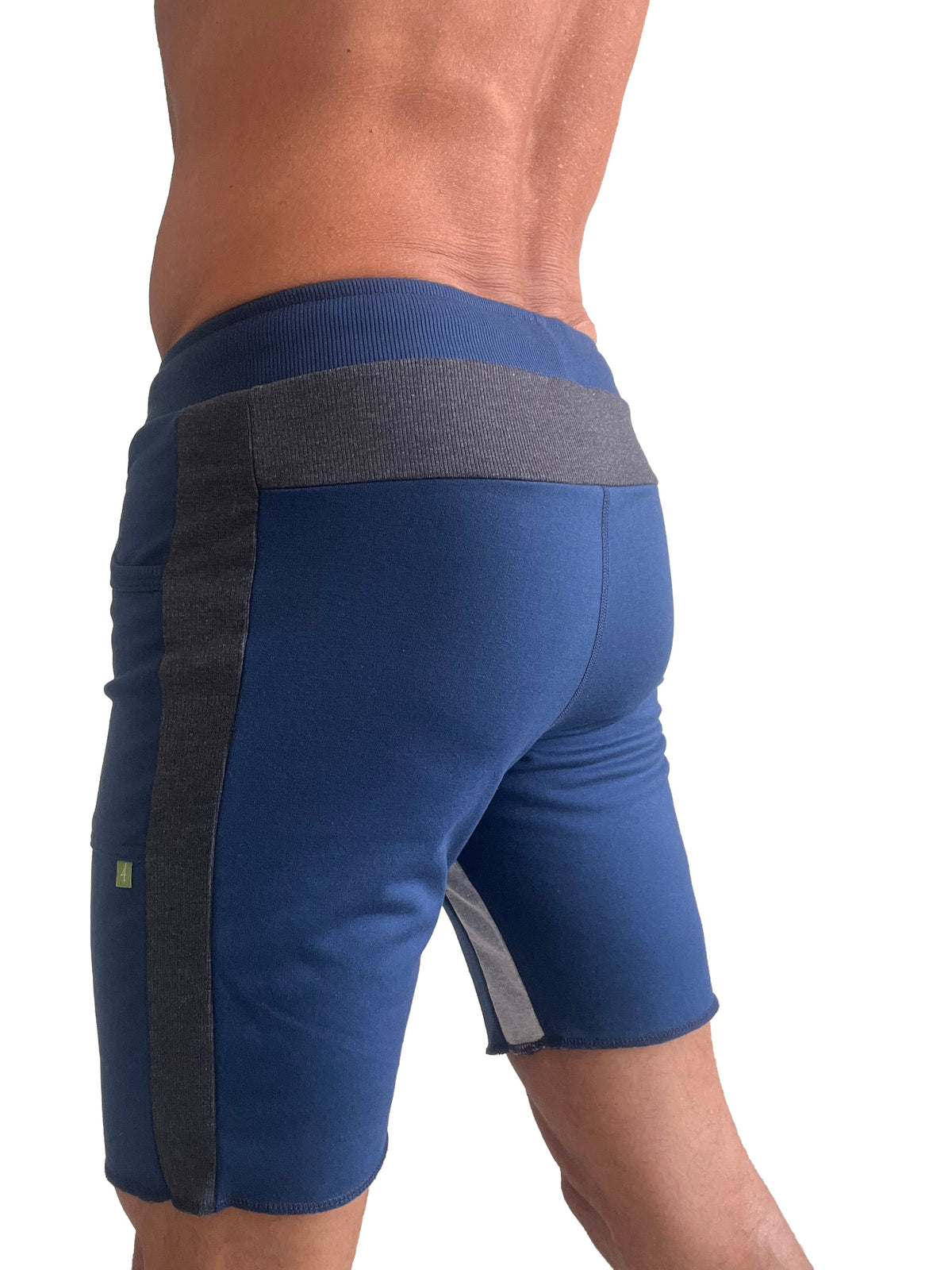 Ultra-Flex Yoga Shorts – Royal with Charcoal & Gray