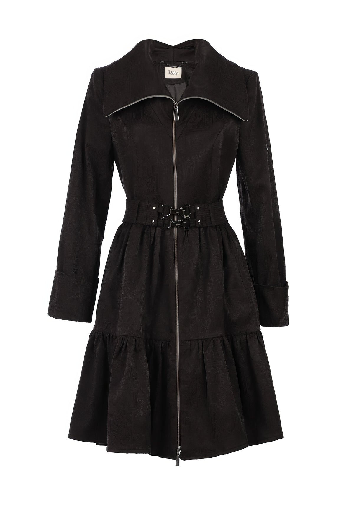 Iris Short Tailored Coat – Black