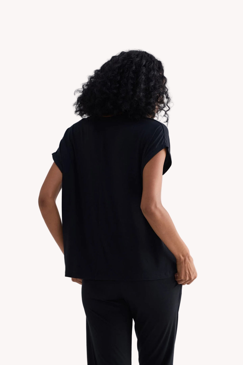 Relaxed Modal Tee – Black