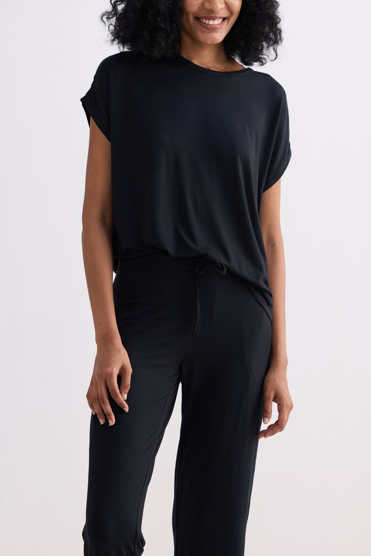 Relaxed Modal Tee – Black