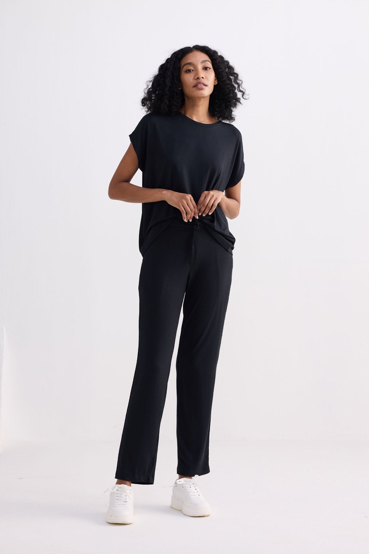 Relaxed Modal Tee – Black