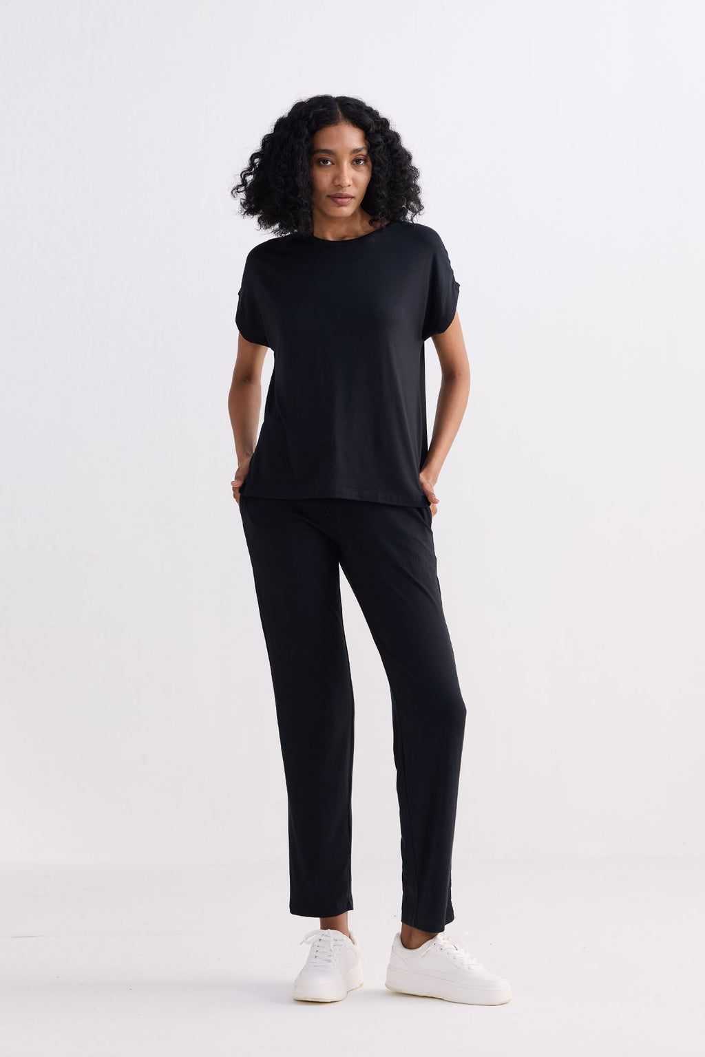 Relaxed Modal Tee – Black