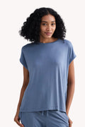 Relaxed Modal Tee – Blue