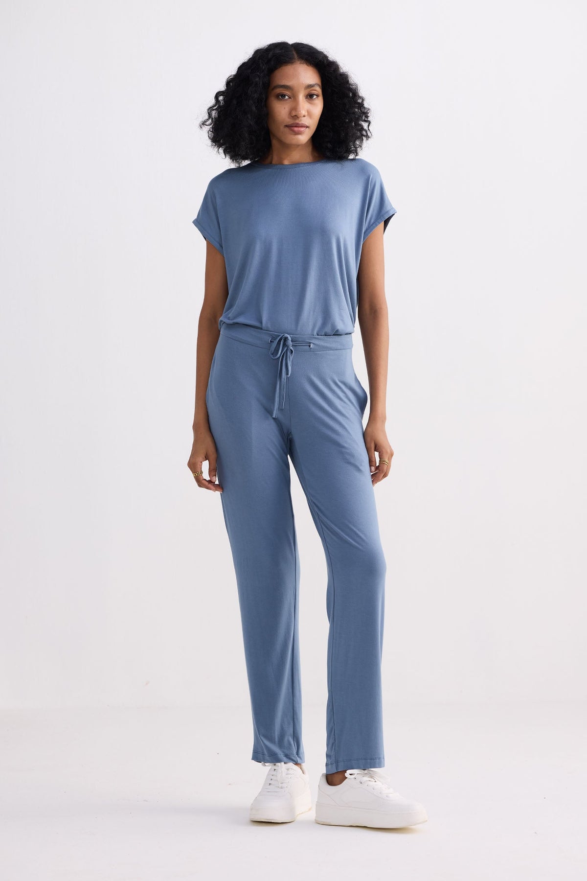 Relaxed Modal Tee – Blue