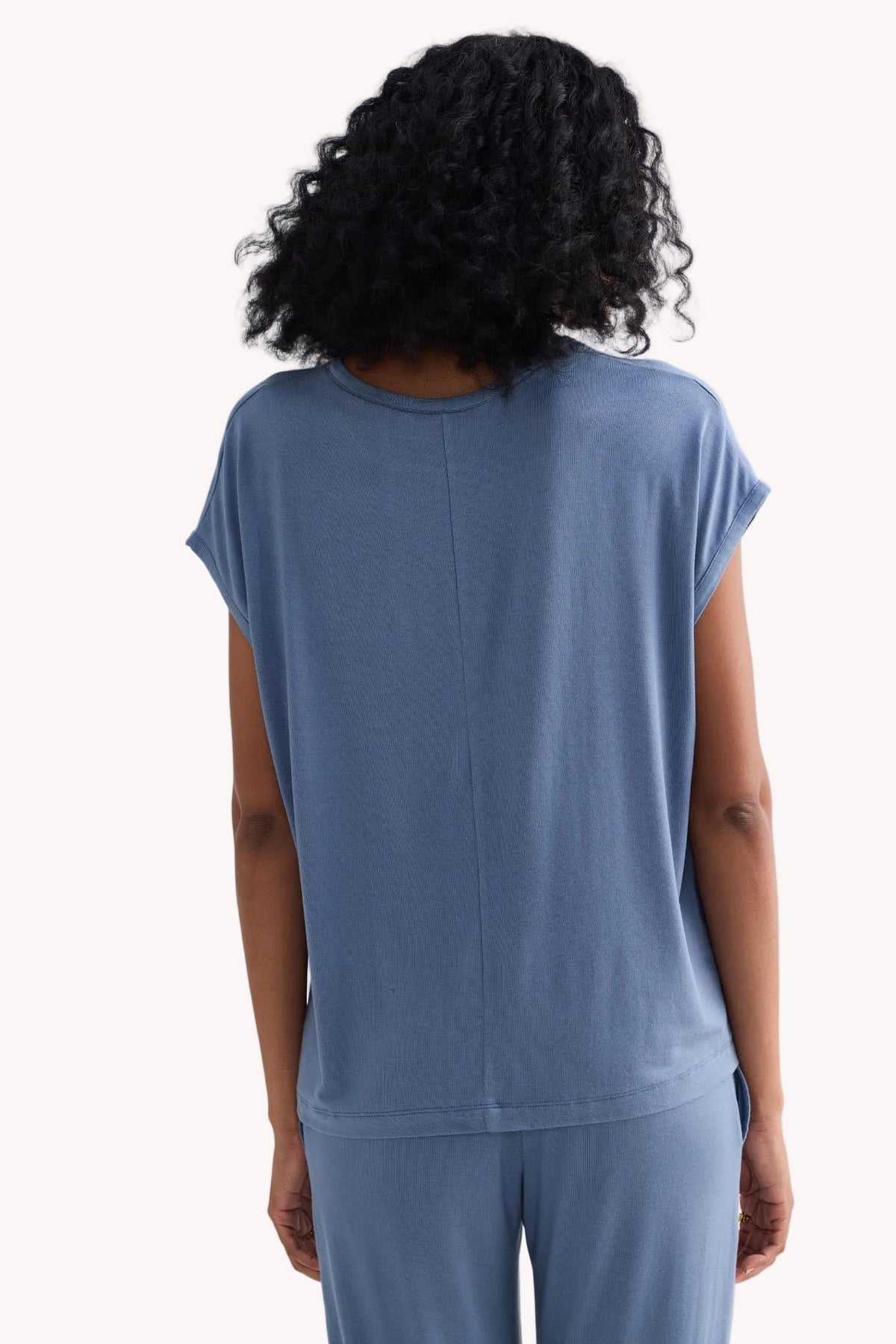Relaxed Modal Tee – Blue