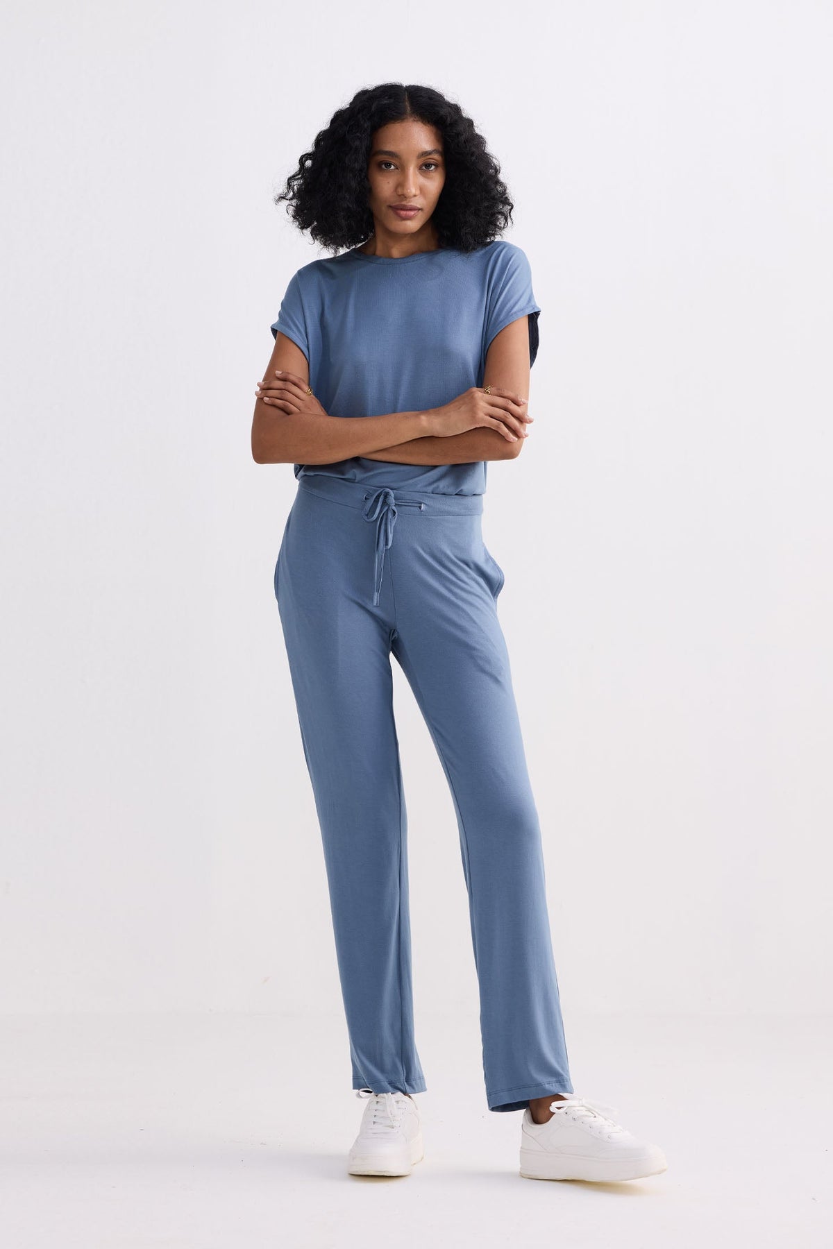 Relaxed Modal Tee – Blue