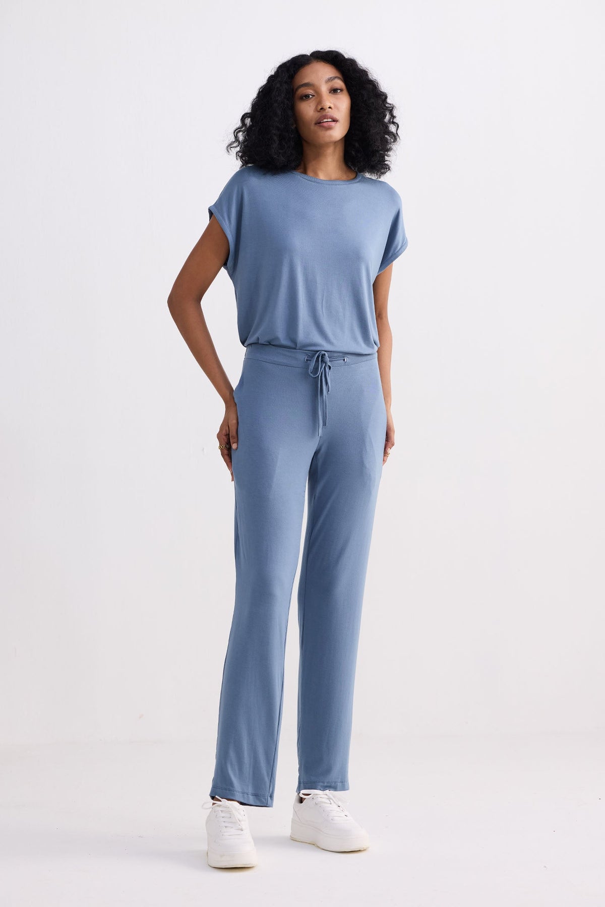 Relaxed Modal Tee – Blue